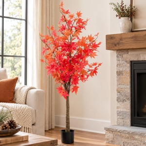 image:imagePure Garden 5FT Artificial Fall Maple Tree in Weighted Nursery Pot